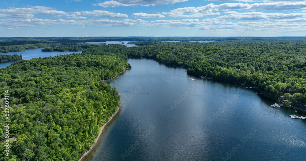 Crow Lake, and Bobs lake in distance Ontario Canada