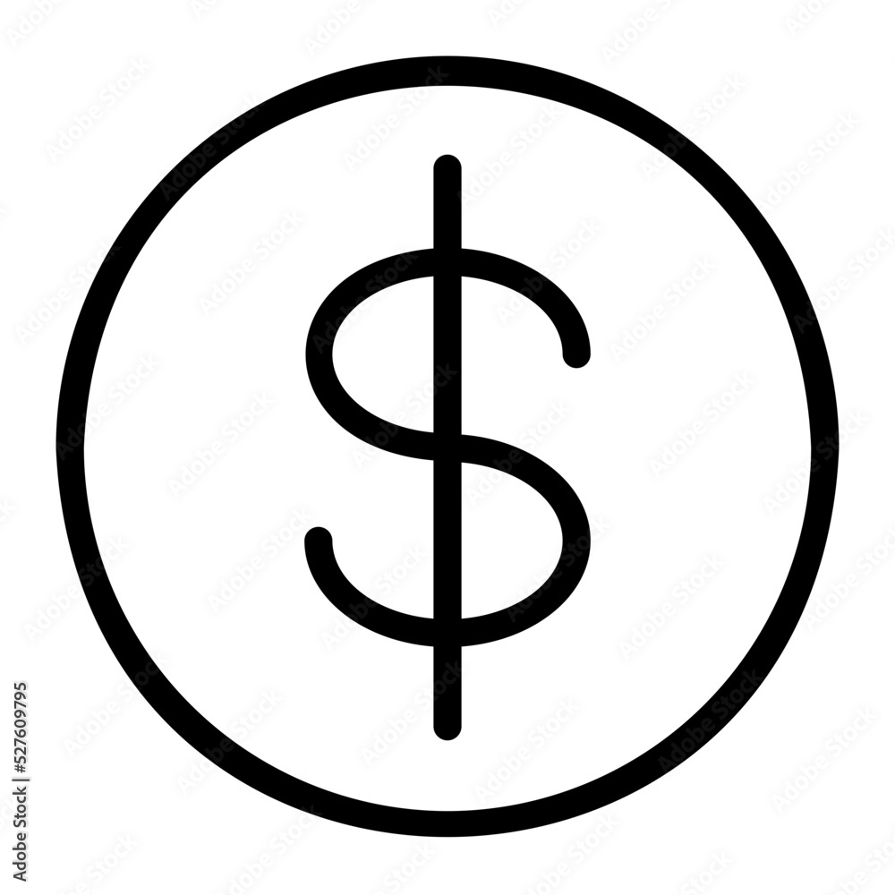 Obraz premium coin line icon