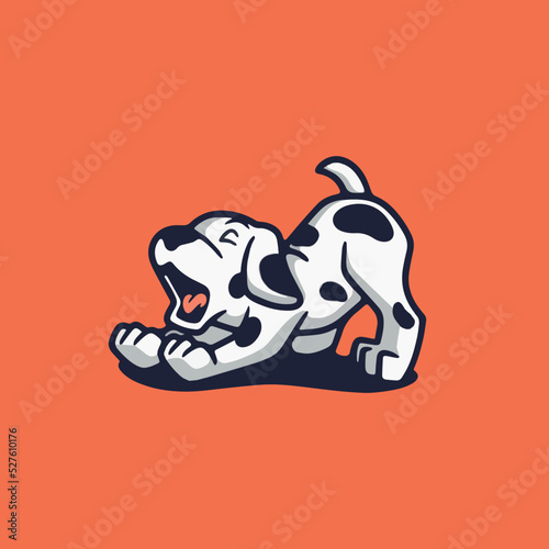 Adorable Lazy Dog Cartoon Character