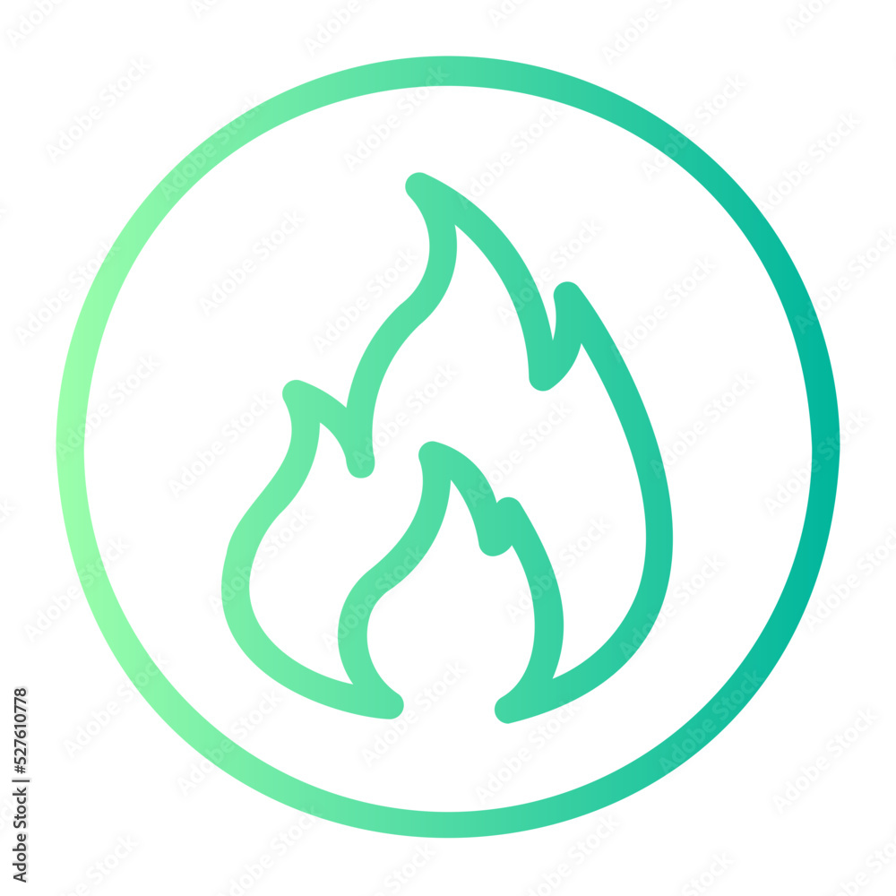Fototapeta premium fire gradient icon