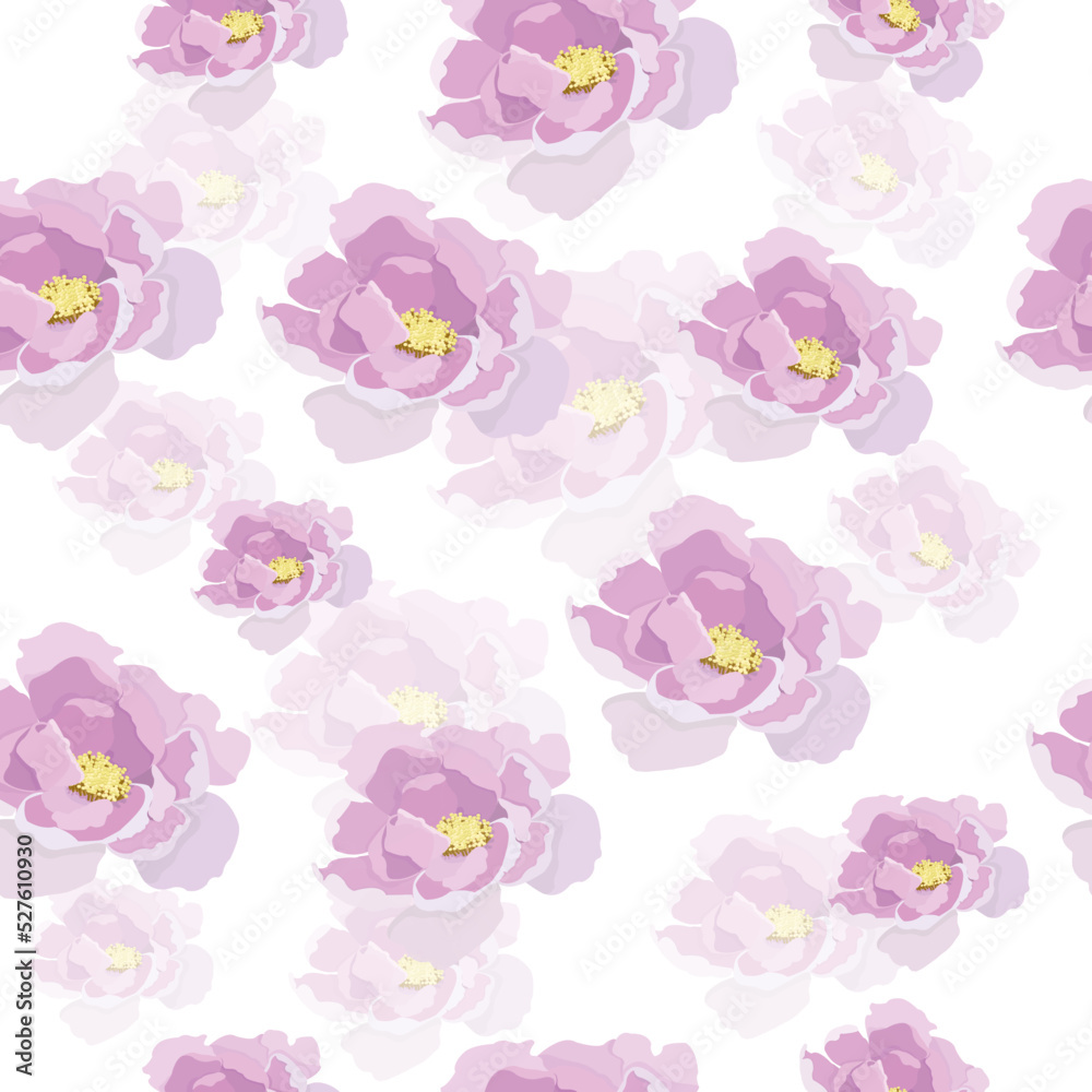 flowers pattern greens illustration vector background peone rose