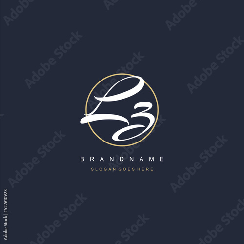 Initial letter LZ logo monogram feminine style with circle line design ideas