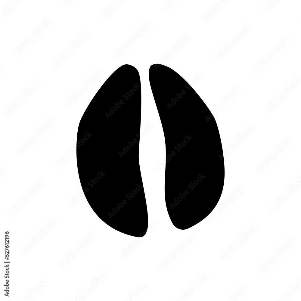 Reindeer or moose trace after walk on ground isolated black silhouette. Vector deer animal foot prints, elk hooves tracks, wild stag mammal footsteps. Wildlife animal hunting sport emblem Reindeer or moose trace after walk on ground isolated black silhouette. Vector deer animal foot prints, elk hooves tracks, wild stag mammal footsteps. Wildlife animal hunting sport emblem
