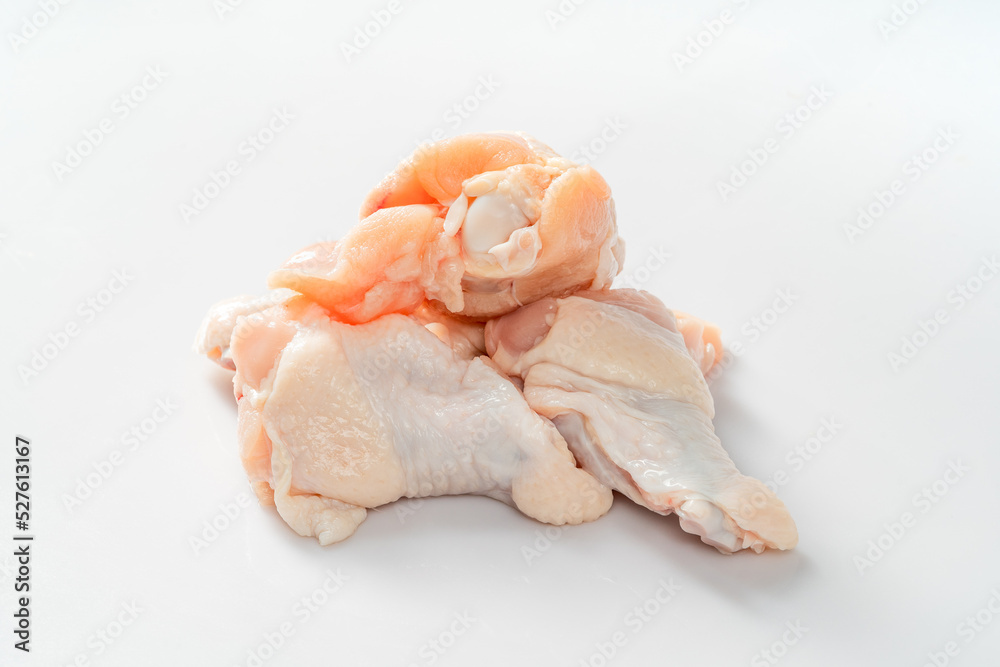 Fototapeta premium Fresh chicken on a pure white background