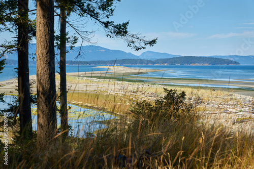 Sidney Spit Vancouver Island BC. Sidney Spit on Sidney Island near Victoria. Part of the Gulf Islands National Park Reserve of Canada.   © maxdigi