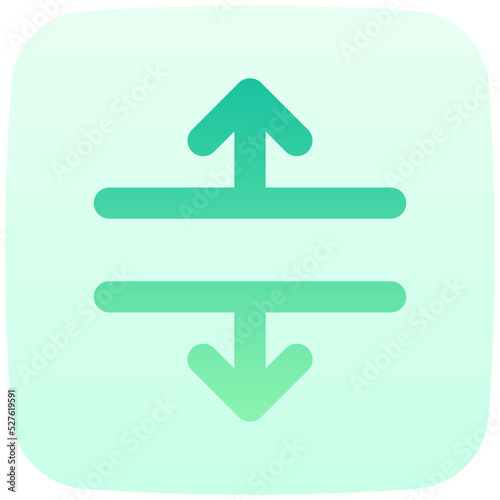 height flat gradient icon