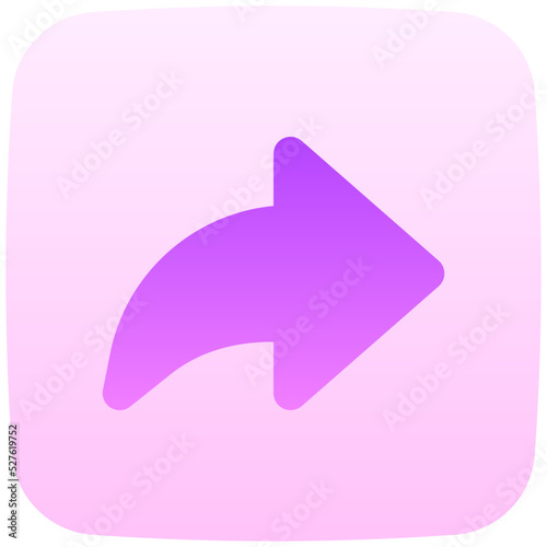 skip flat gradient icon