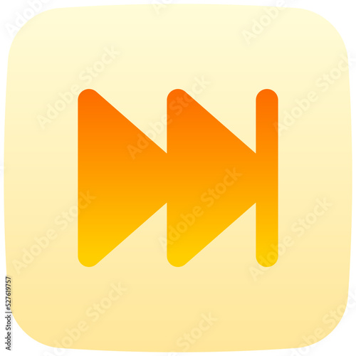 skip flat gradient icon