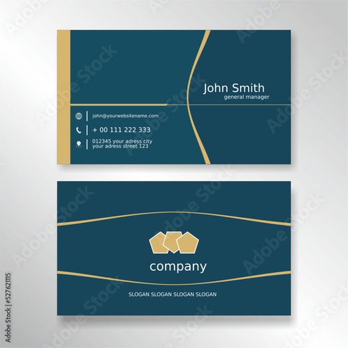 Business card. Visiting card for business and personal use. Graphic design. Vector graphic. 
