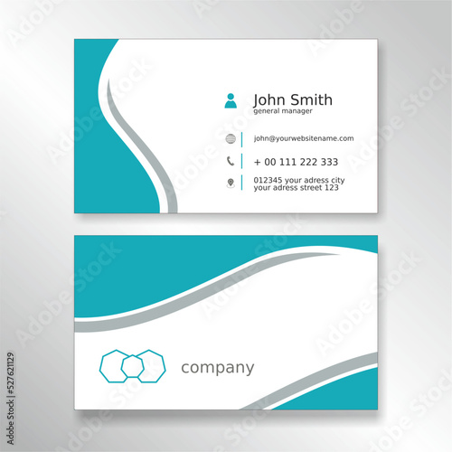 Business card. Visiting card for business and personal use. Graphic design. Vector graphic. 
