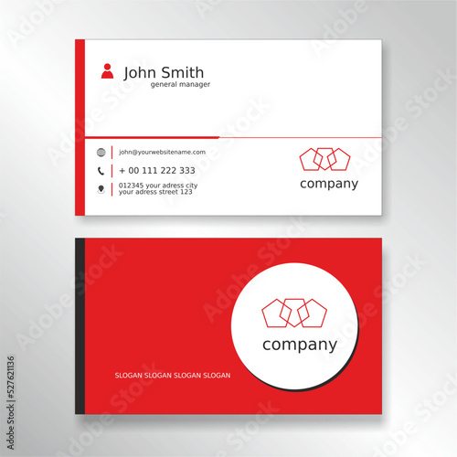 Business card. Visiting card for business and personal use. Graphic design. Vector graphic. 
