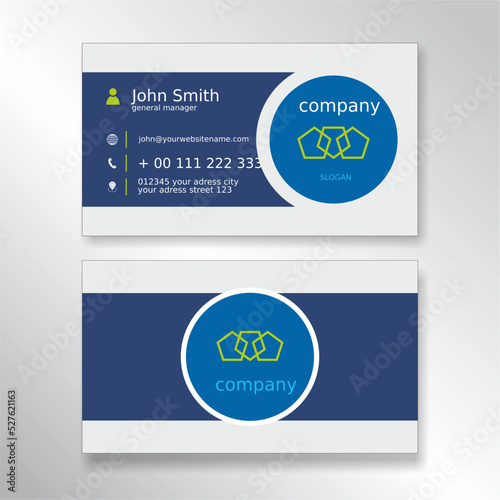 Business card. Visiting card for business and personal use. Graphic design. Vector graphic. 
