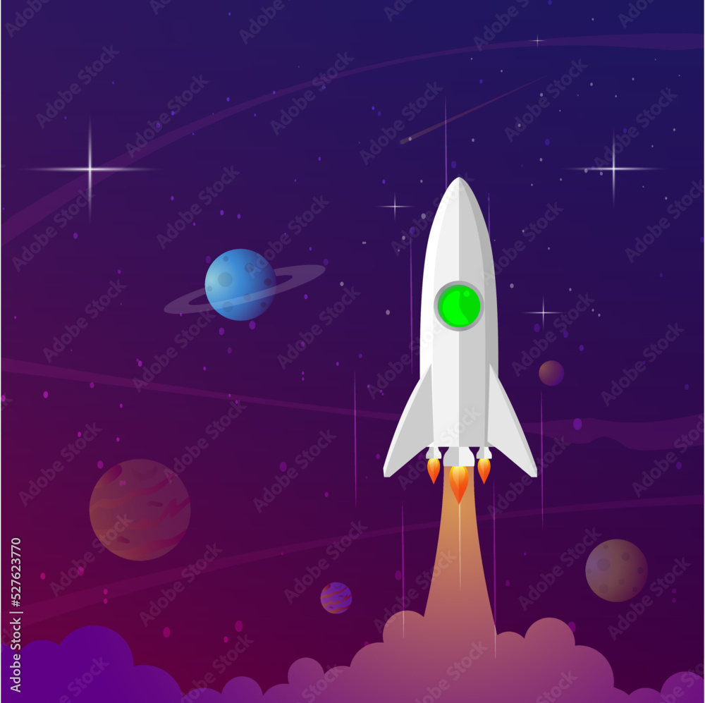 rocket on the moon rocket on the moon