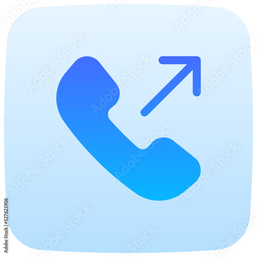 outgoing call flat icon