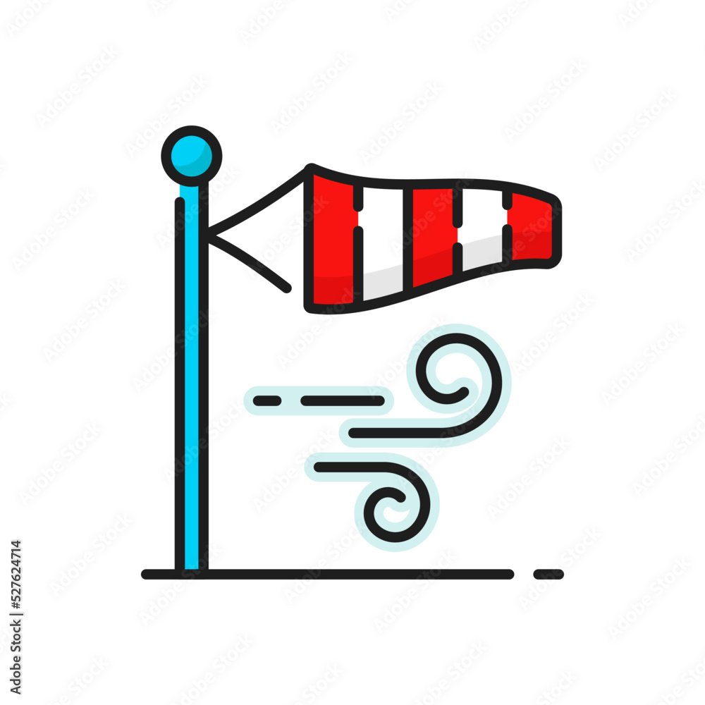 Weather Forecast Color Outline Icon Of Wind Direction Flag Vector steampunk-cityscape-during-a-hurricane