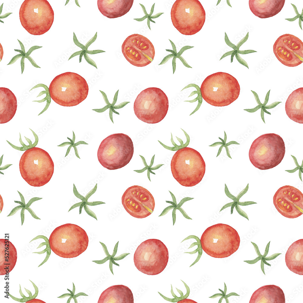 Seamless pattern with watercolor vegetables Seamless pattern with watercolor vegetables