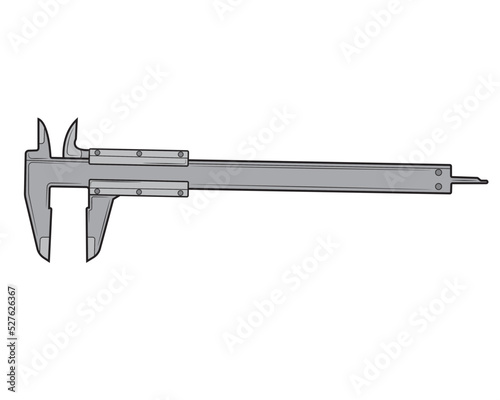Caliper isolated on white background white background. repair tool. vector illustration