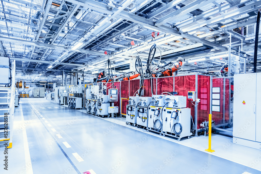 robots in a car plant