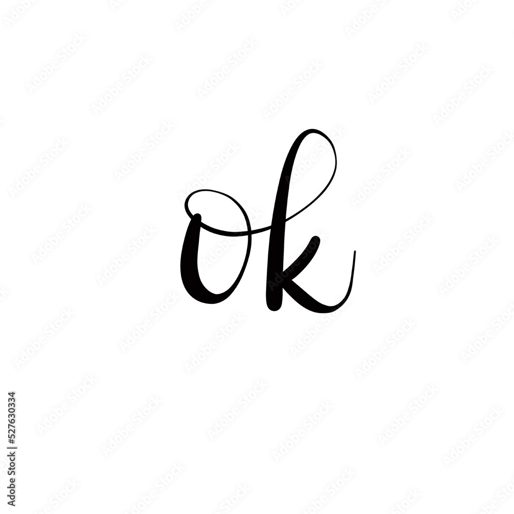 Handwriting Hand Lettering Letters OK Script Design Handwriting Hand Lettering Letters OK Script Design
