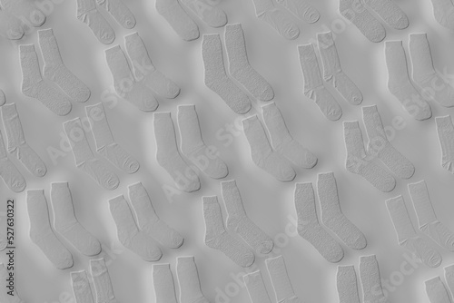 3d image of a gray seamless pattern. 3D rendering of the background from the subject. Wall panel.
