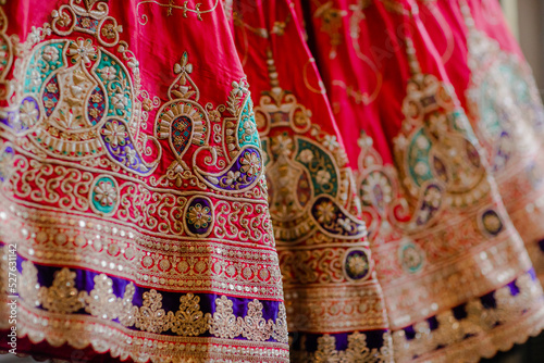 traditional thai fabric photo