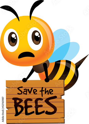 Bild auf Leinwand Save the Bees