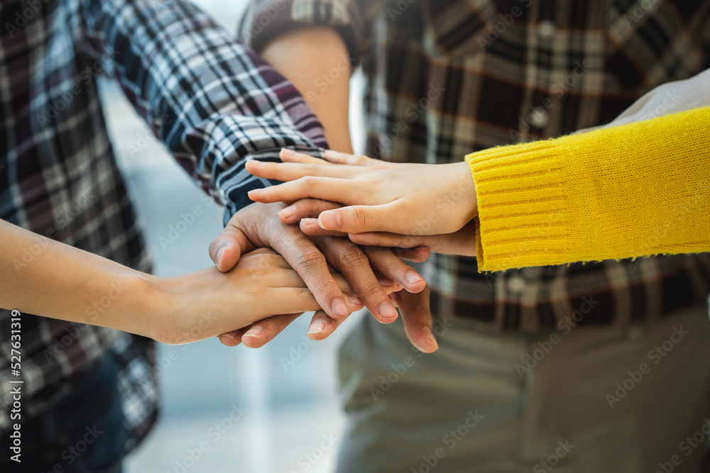 teamwork business join hand together concept, Business team standing hands together, Volunteer charity work. People joining for cooperation success business. teamwork business join hand together concept, Business team standing hands together, Volunteer charity work. People joining for cooperation success business.