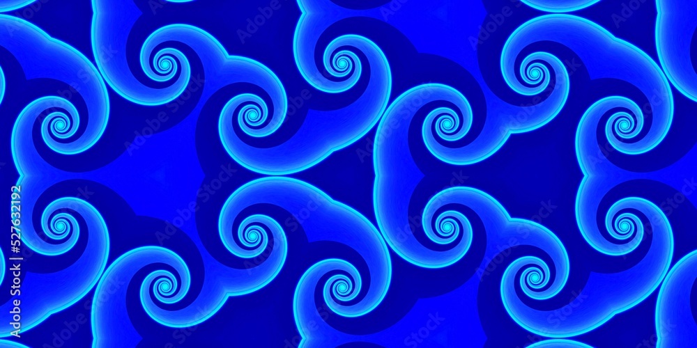 pattern and design in royal blue with neon glowing edges pattern and design in royal blue with neon glowing edges
