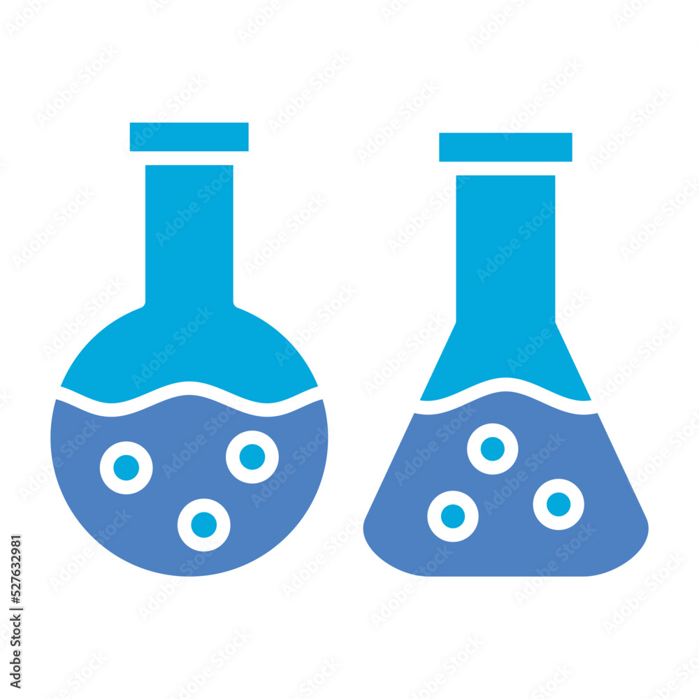 Test Tubes Glyph Two Color Icon Test Tubes Glyph Two Color Icon