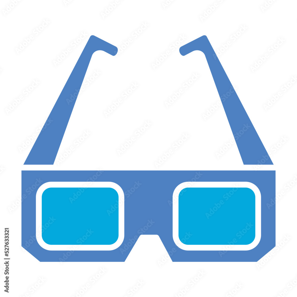 3d Glasses Glyph Two Color Icon 3d Glasses Glyph Two Color Icon