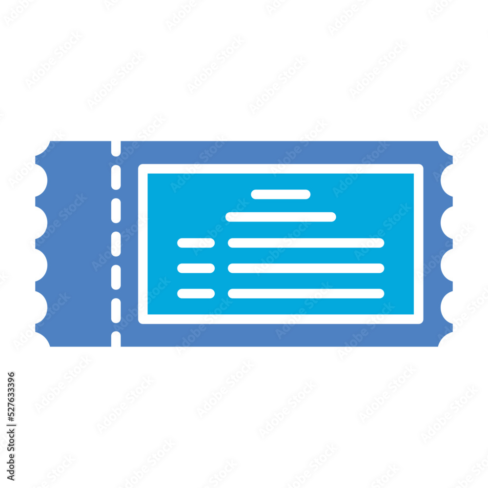 Ticket Glyph Two Color Icon Ticket Glyph Two Color Icon