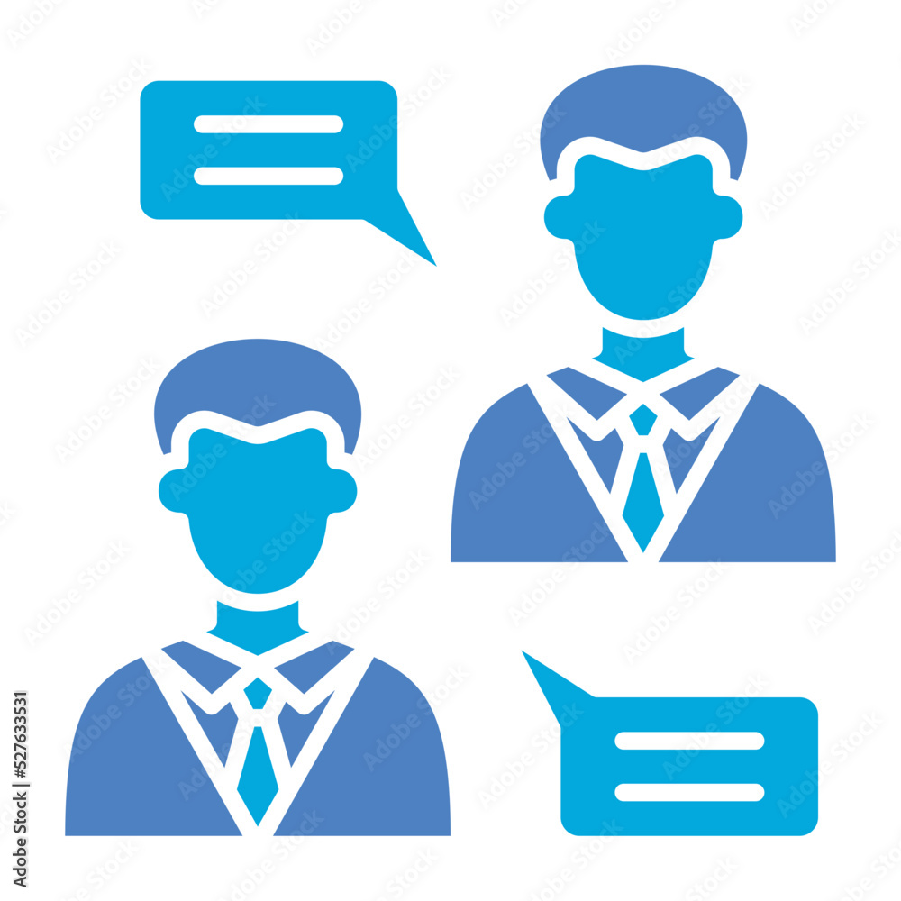 Chatting Glyph Two Color Icon