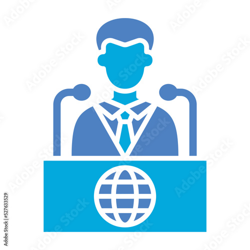 Conference Glyph Two Color Icon