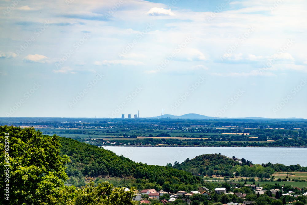 Fototapeta premium View from Vinne Castle on the surrounding environment in the background of Zemplinska Sirava in Slovakia