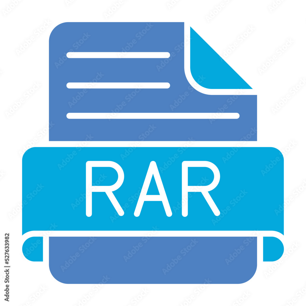 Rar Glyph Two Color Icon Rar Glyph Two Color Icon