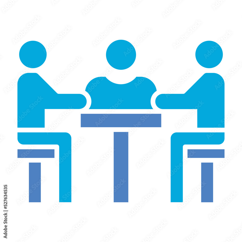 Meeting Glyph Two Color Icon Meeting Glyph Two Color Icon