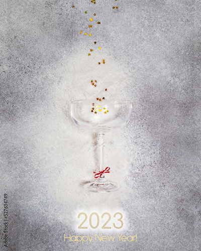 Canvas Print xmas, congratulations card, 2023, winter holiday, surface, texture, gold confett