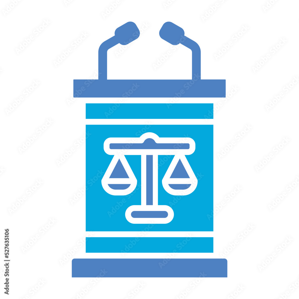 Tribune Glyph Two Color Icon Tribune Glyph Two Color Icon