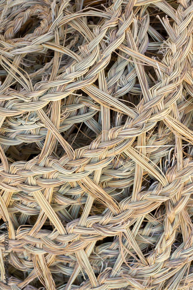Grey - green wicker texture background close up Grey - green wicker texture background close up