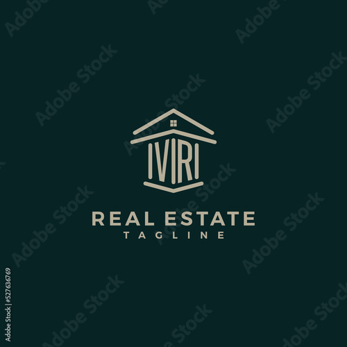 Initial letter VR  Home House Logo Design. Real Estate Logo Concept. Vector Illustration