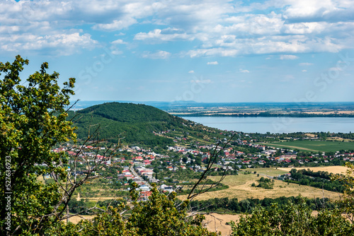 View from Vinne Castle on the surrounding environment in the background of Zemplinska Sirava in Slovakia photo