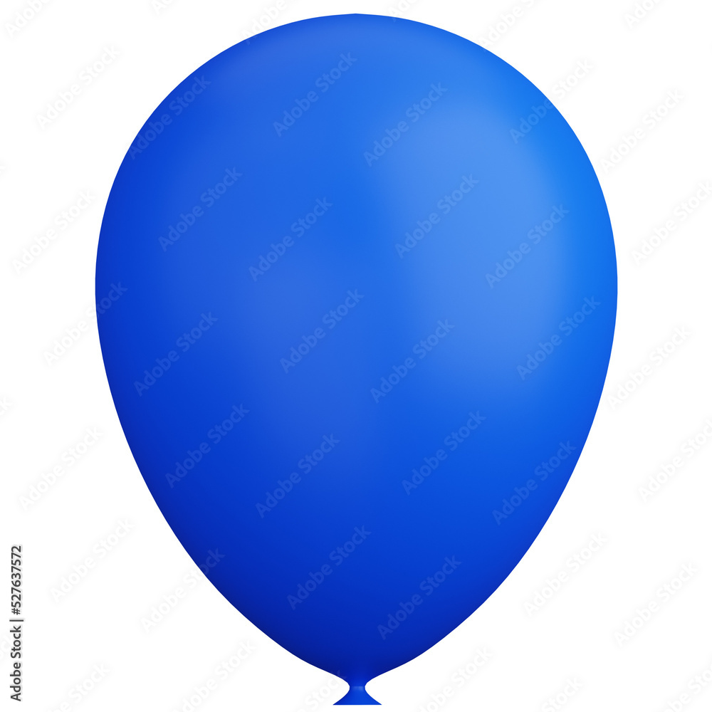 blue balloon on transparent background. 3D Illustration blue balloon on transparent background. 3D Illustration
