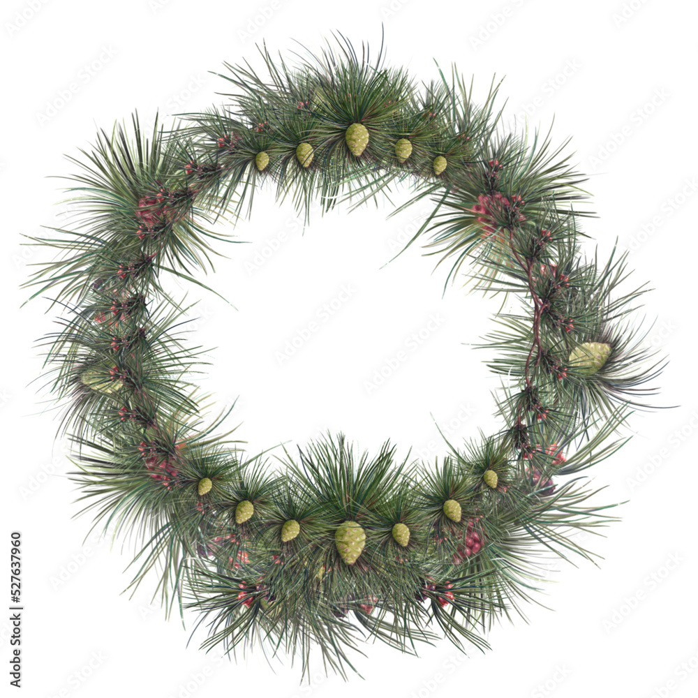 garland and wreath of spruce branches, Christmas door decor garland and wreath of spruce branches, Christmas door decor