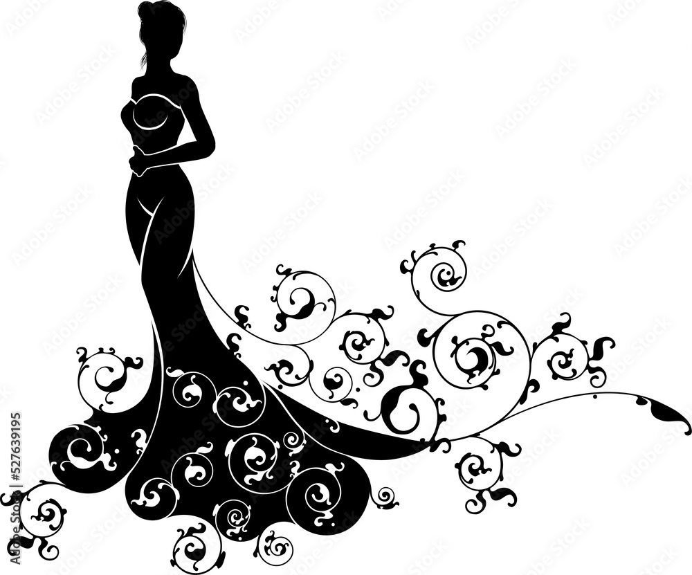 Wedding Bride Silhouette Design Wedding Bride Silhouette Design