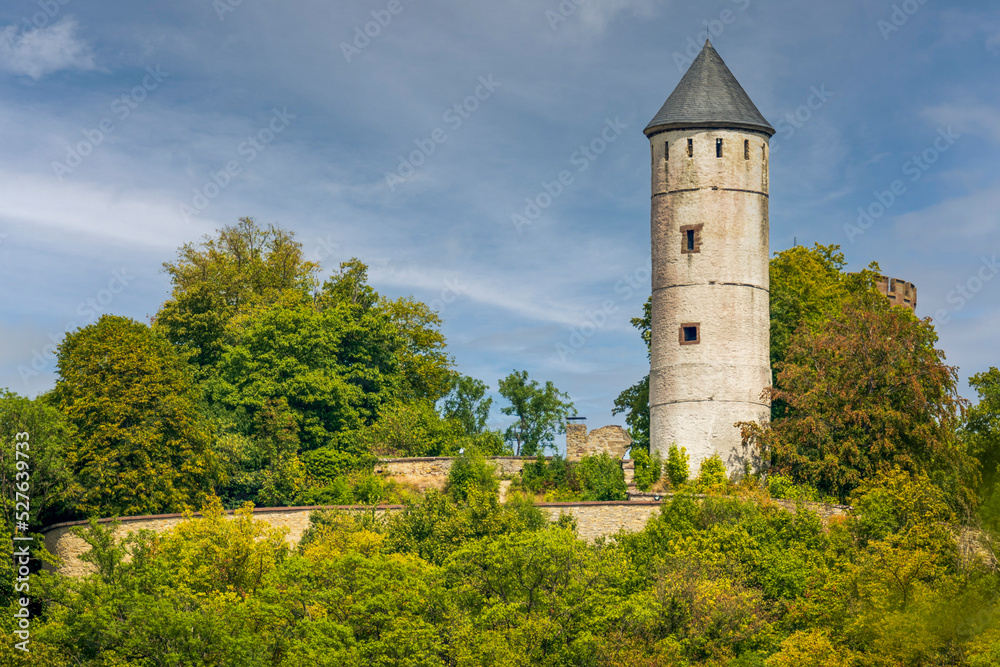 Close-up of a medieval castle ruin, Plesse Castle near Goettingen in Germany