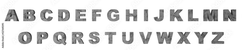 Letter set concrete effect png background Letter set concrete effect png background