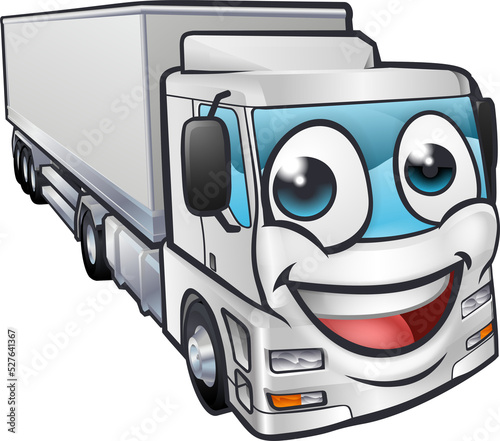 Cartoon Truck Lorry Transpo...