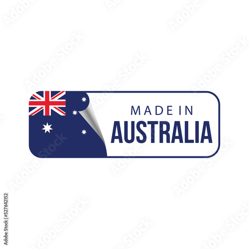Made in Australia. vector illustration for label, sticker, logo, icon, seal, emblem, and other business product