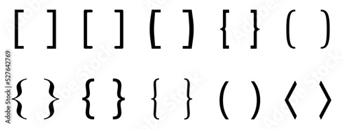 Bracket set collection  icons. Creative vector banner illustration. Curly brackets vector icons. eps 10