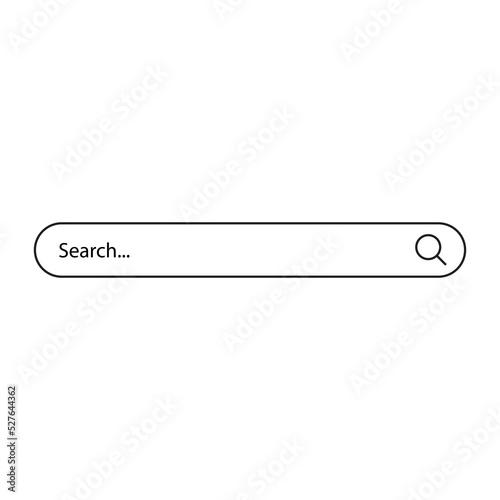 search bar in a simple illustration. elements for web interface design. blank search navigation template